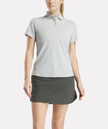Women's Short Sleeve Stretch Pique Placket Polo Shirt