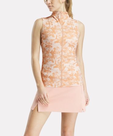 Women's Sleeveless Mock Neck Golf Top - Vector Abstract Print