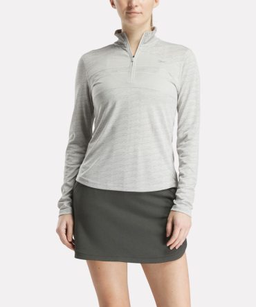 Women's Long Sleeve Engineered Vector Jacquard 1/4 Zip Golf Pullover Top