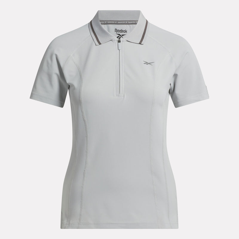 Women's Short Sleeve Zip Bodycon Golf Polo Shirt - Image 3