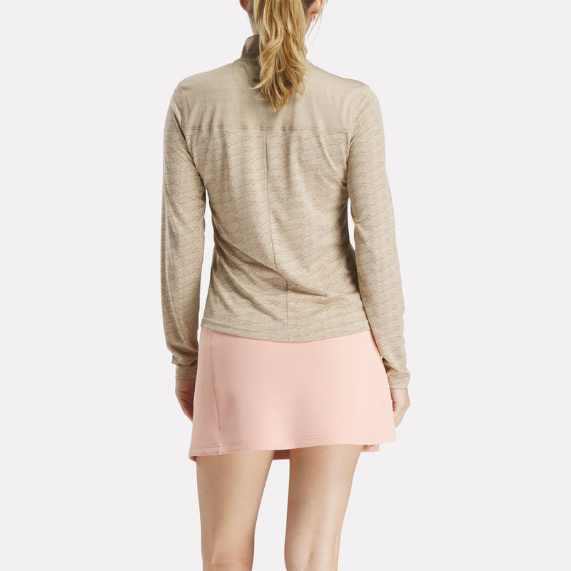 Women's Long Sleeve Engineered Vector Jacquard 1/4 Zip Golf Pullover Top - Image 3