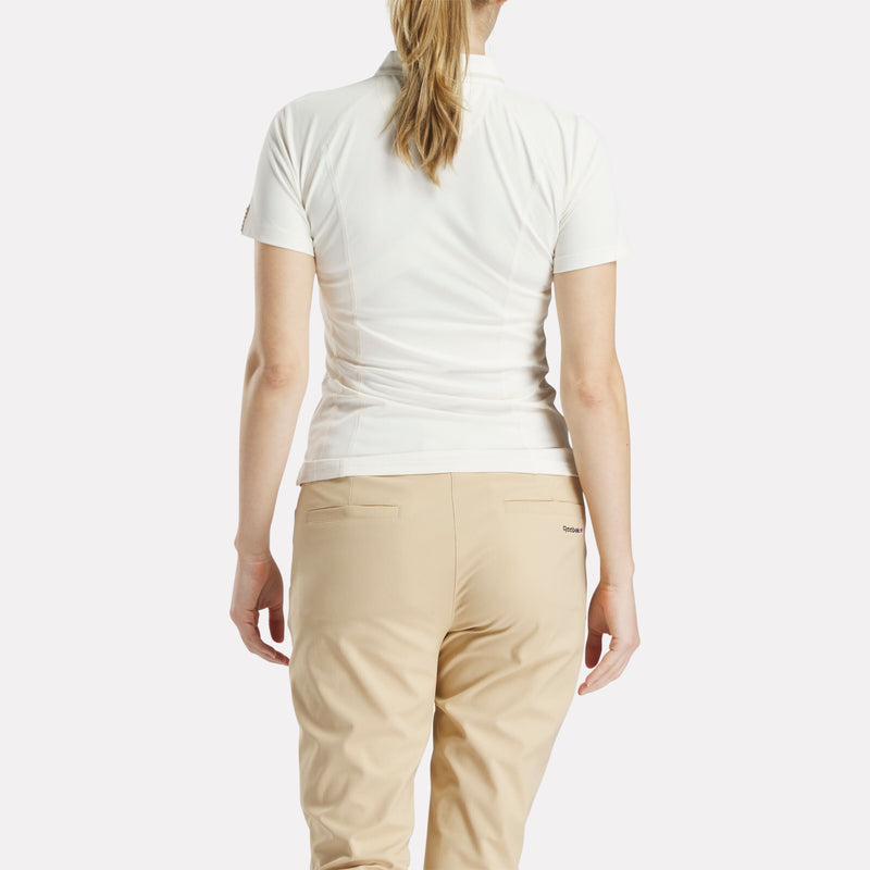 Women's Short Sleeve Zip Bodycon Golf Polo Shirt - Image 5