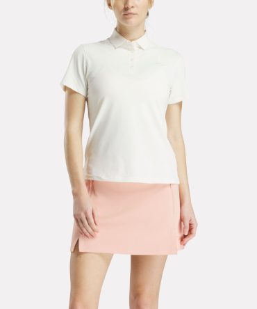 Women's Short Sleeve Stretch Pique Placket Polo Shirt