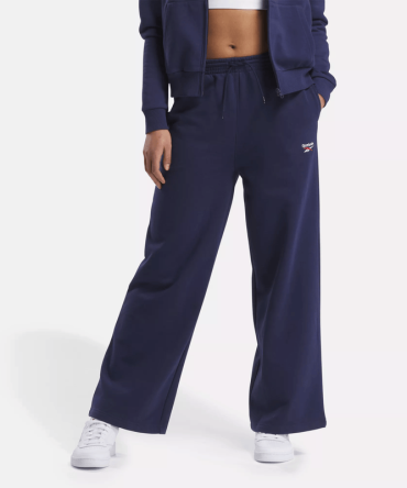 Women's Reebok Identity Small Logo Fleece Wide Leg Pants